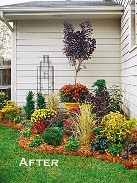 Example after: an edged and planted bed